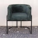Ver imagem 3 de Poltrona Elegance Pé Preto Assento Verde 72x68x63cm