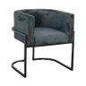 Poltrona Elegance Pé Preto Assento Verde 72x68x63cm - 1