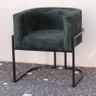 Poltrona Elegance Pé Preto Assento Verde 72x68x63cm - 4