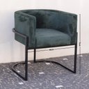 Ver imagem 2 de Poltrona Elegance Pé Preto Assento Verde 72x68x63cm