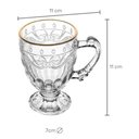 Ver imagem 3 de Xicara de Cristal 190ml Fio de Ouro Imperial Lyor Caneca Chá