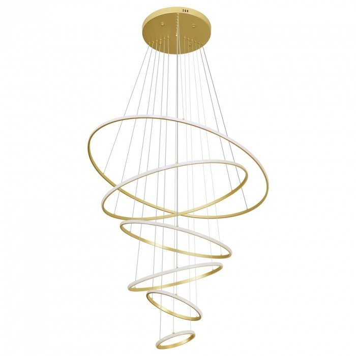 Lustre Pendente Nordecor Inverse Redondo 2532 Led Dourado Bivolt