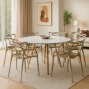 Ver imagem 1 de Conjunto Mesa Eames 110cm com 6 Cadeiras Allegra Empilhável Inmetro Sala Cozinha Jantar La Mobilia