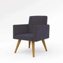Ver imagem 2 de Kit 02 Poltronas Decorativas Nina Cadeira Escritório Recepção Cinza