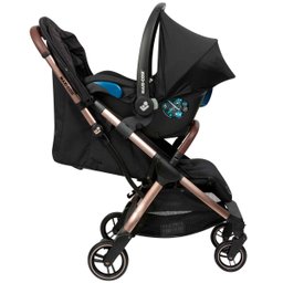 Carrinho Para Bebê Até 15kg Reclinável Super Leve Fechamento Automático Preto e Cobre Eva Maxi- - 4