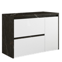 Ver imagem 3 de Gabinete de Banheiro 90cm sem Cuba Ref 920 Cewal - Portoro/branco
