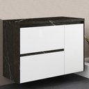 Ver imagem 1 de Gabinete de Banheiro 90cm sem Cuba Ref 920 Cewal - Portoro/branco