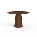 Ver imagem 1 de Mesa de Jantar Redonda 120cm Scandi 6 Lugares Lamina Natural de Madeira Castanho