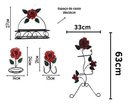 Ver imagem 2 de Kit para Banheiro 4 Peças em Ferro com Rosas:vermelho