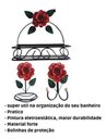 Ver imagem 4 de Kit para Banheiro 4 Peças em Ferro com Rosas:vermelho