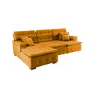 Ver imagem 1 de Sofá Orlando 2.80x1.90m com Chaise, Retrátil e Reclinável - Terra