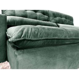 Sofá Retrátil Reclinável 2,50 m Verde 324 Laura - 6