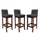 Ver imagem 1 de Kit 3 Banquetas Alta para Balcão Nice em Madeira Matelassê Suede Cinza CCS