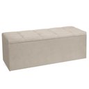 Ver imagem 4 de Kit Cabeceira e Calçadeira Baú King 1,95m Roma Suede - Pallazio Cor Preto