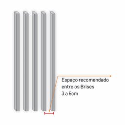 Brise (breeze) Divisor de Ambientes Modular 274x6,5cm 01 Unid. - Areia - 5