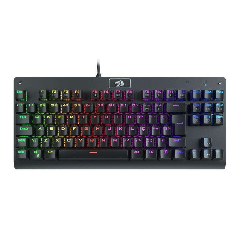 Teclado Mecanico Redragon Dark Avenger, Rgb, Abnt2, Switch Preto, K568rgb-2 Black