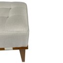 Ver imagem 2 de Puff Quadrado para Sala de Linho - Bege Claro