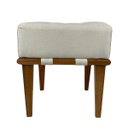 Ver imagem 3 de Puff Quadrado para Sala de Linho - Bege Claro