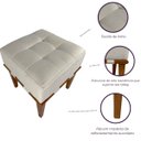 Ver imagem 7 de Puff Quadrado para Sala de Linho - Bege Claro