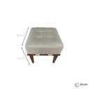 Ver mais imagens de Puff Quadrado para Sala de Linho - Bege Claro