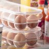 Organizador de Ovos Tampa em Acrílico Empilhável P/ 14 Ovos - 2