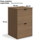 Ver imagem 4 de Gaveteiro Pasta Suspensa 2 Gavetas Frame F205 Munique Kappesberg