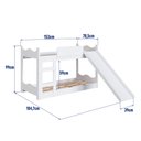 Ver imagem 7 de Beliche Infantil com Escorregador, Grades Laterais e Escada AR001 MDF/MDP Branco - Completa Móveis