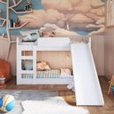 Ver imagem 6 de Beliche Infantil com Escorregador, Grades Laterais e Escada AR001 MDF/MDP Branco - Completa Móveis