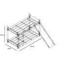 Ver imagem 3 de Beliche Cama Solteiro Infantil com Escada Escorregador Proteção Lateral Quarto Dormitório Branco