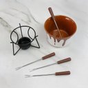 Ver imagem 1 de Conjunto Fondue Chocolate De Cerâmica 385ml 6 Peças