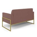 Ver imagem 5 de Sofá Namoradeira Base Industrial Alta Dourado Marisa Veludo D03 - D\'rossi Cor Rose