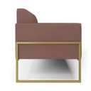 Ver imagem 6 de Sofá Namoradeira Base Industrial Alta Dourado Marisa Veludo D03 - D\'rossi Cor Rose