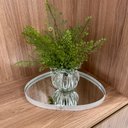 Ver imagem 5 de Bandeja de Vidro Decorativa Espelhada Moldura em Couro