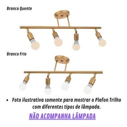 Luminária Articulada Trilho 4 Spot E27 Sala Cozinha Quarto - 4