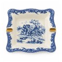 Ver imagem 6 de Centro de Mesa Cinzeiro em Porcelana Branco com Azul Alturaa:3,5 L:23 P:16