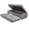 Bicama Box Baú Solteiro 88x188 corino Linho  com Colchão de Espuma Ecoline D20 Ecoflex - 4
