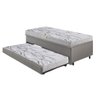 Bicama Box Baú Solteiro 88x188 corino Linho  com Colchão de Espuma Ecoline D20 Ecoflex - 9