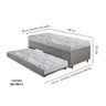 Bicama Box Baú Solteiro 88x188 corino Linho  com Colchão de Espuma Ecoline D20 Ecoflex - 2