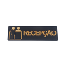 Ver imagem 1 de Placa Indicativa De Sinalização Recepção Modelo Aviso Madeira 100% Mdf