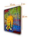 Ver mais imagens de Quadro Decorativo em Acrílico Pintado a Mão Inspirado em Quadro o Gato com Peixes Vermelhos