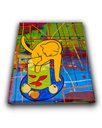 Ver imagem 5 de Quadro Decorativo em Acrílico Pintado a Mão Inspirado em Quadro o Gato com Peixes Vermelhos
