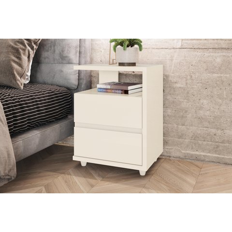 Mesa de Cabeceira Campeche Off White - Henn