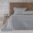 Ver imagem 1 de Kit Colcha Casal Satinatta Cetim Toque Pele de Pessego 220x240cm Platina