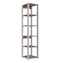 Ver imagem 3 de Closet Modulado Guarda Roupa Roupeiro Estante Quarto Casal 6 Prateleiras Branco Marrom Madeira