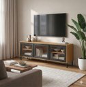 Ver imagem 1 de Rack Tv 3 Portas de Vidro 135cm Refresh Brv Móveis