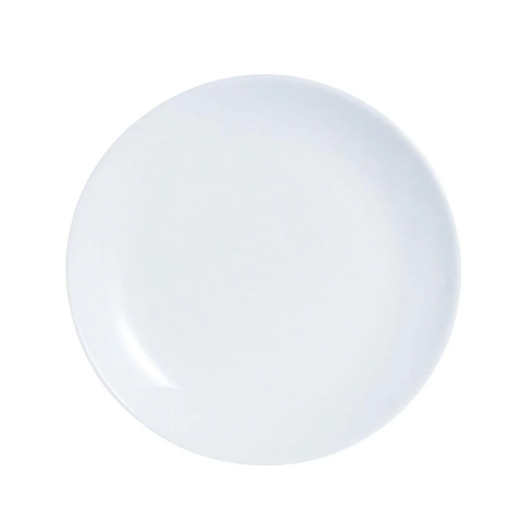 Prato para Sobremesa de Vidro Opalino Diwali 19cm Luminarc Cor Branco