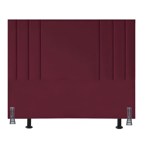 Cabeceira Solteiro Estofada 90 Cm Suede Frame Cama Box:bordo