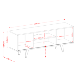 Rack Lis Pequeno e Compacto para Tv até 55":fendi e Naturale - 4