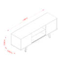 Ver imagem 3 de Rack Lis Pequeno e Compacto para Tv até 55":fendi e Naturale