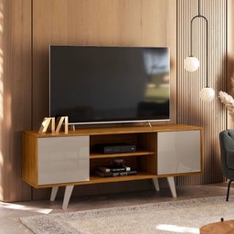 Rack Lis Pequeno e Compacto para Tv até 55":fendi e Naturale - 2